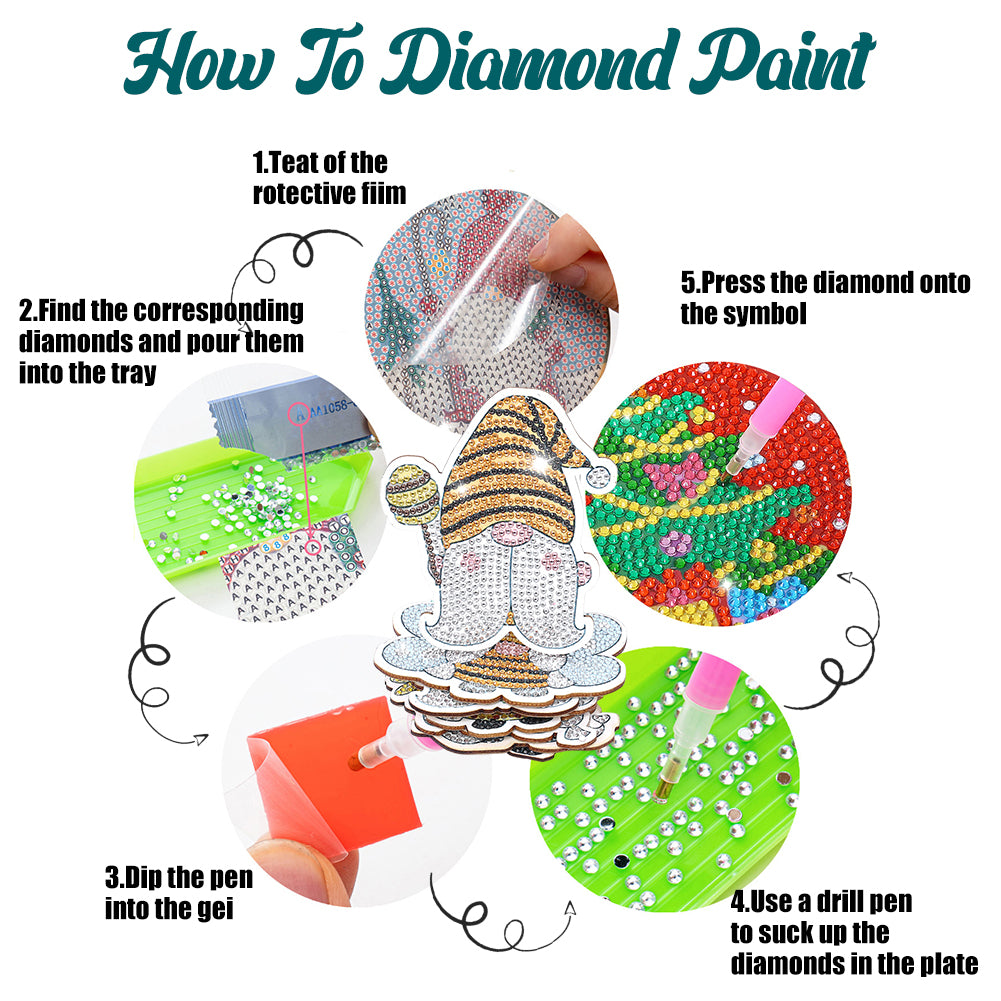 DIY Crystal Drink Coasters Anti Slip Coasters Spot Drill Coaster for Adults Kids