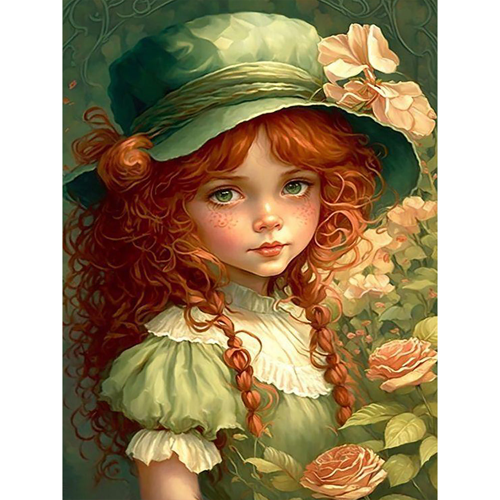 Little Girl - Full Round Drill Diamond Painting 30*40CM