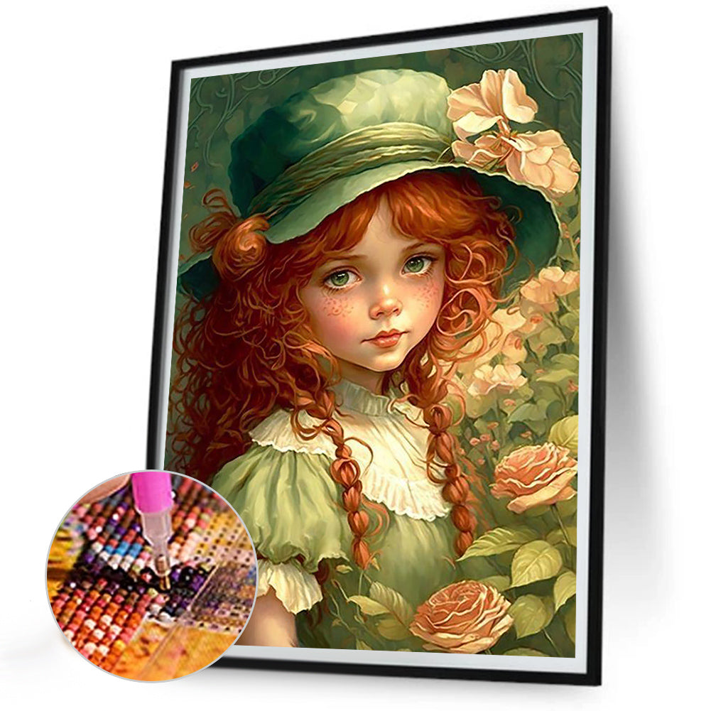 Little Girl - Full Round Drill Diamond Painting 30*40CM