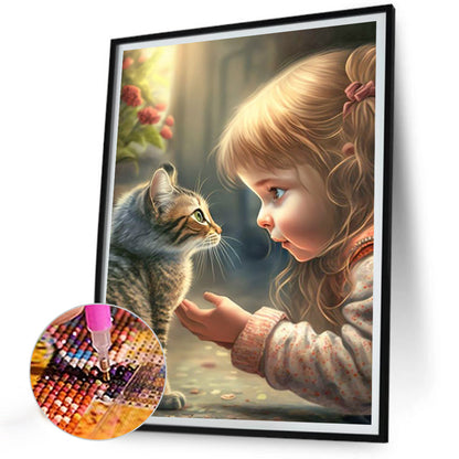 Little Girl - Full Round Drill Diamond Painting 30*40CM