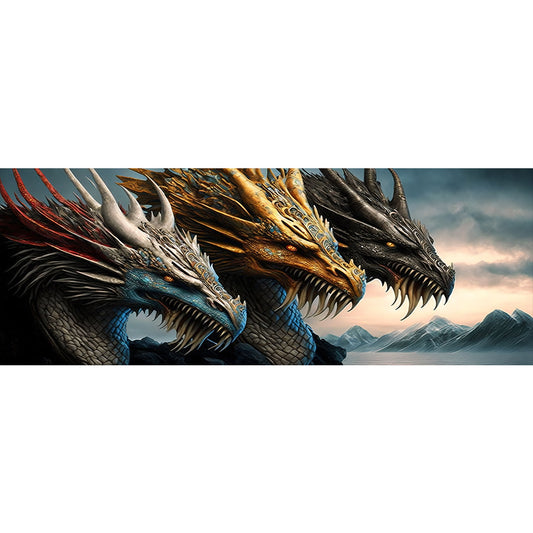 Dragon In Norse Mythology - Full Round Drill Diamond Painting 95*35CM