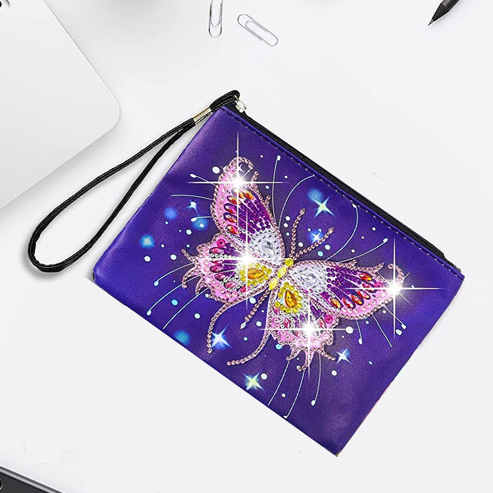 DIY Diamond Painting Wallet Purse Flowers Rhinestone Mosiac Handbag Women Clutch