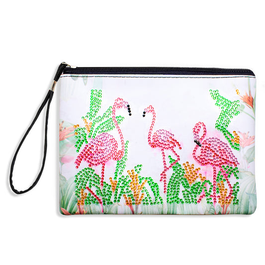 DIY Diamond Painting Wallet Purse Flowers Rhinestone Mosiac Handbag Women Clutch