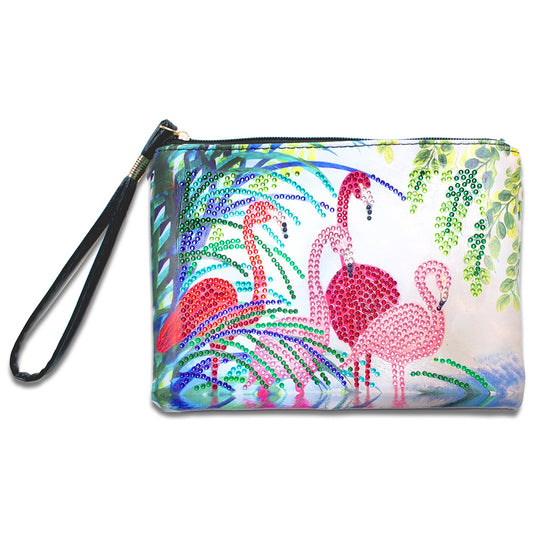 DIY Diamond Painting Wallet Purse Flowers Rhinestone Mosiac Handbag Women Clutch