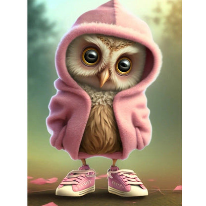 Owl - Full Round Drill Diamond Painting 30*40CM