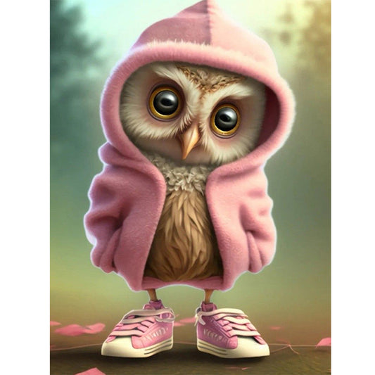 Owl - Full Round Drill Diamond Painting 30*40CM