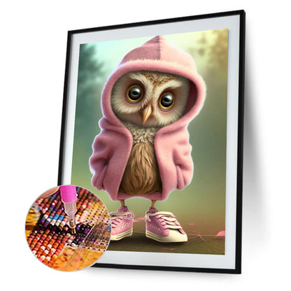 Owl - Full Round Drill Diamond Painting 30*40CM