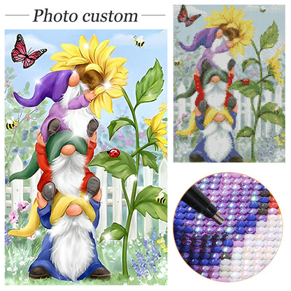 Garden Gnome - Full Round Drill Diamond Painting 30*40CM