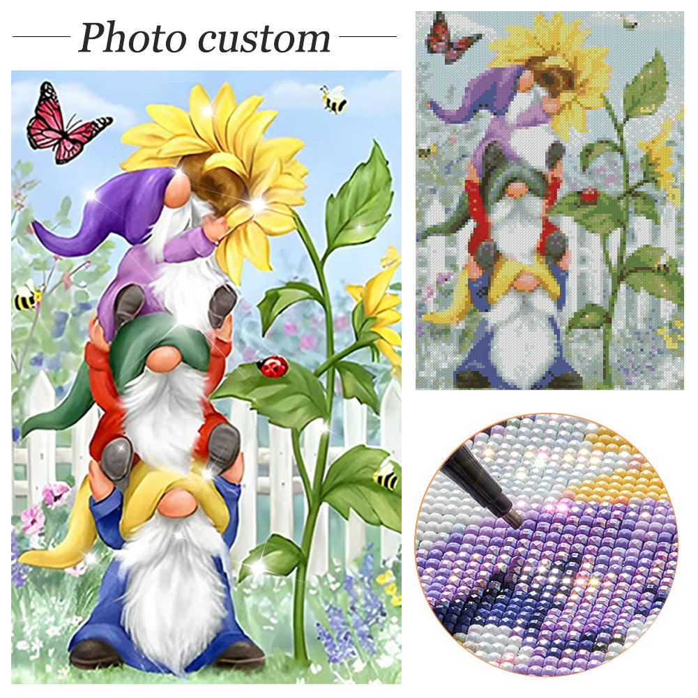 Garden Gnome - Full Square Drill Diamond Painting 30*40CM