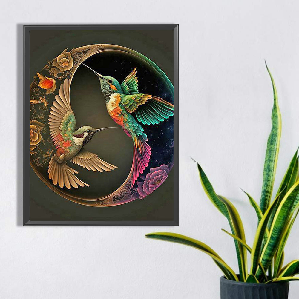 Hummingbird - AB Dril Square Diamond Painting 30*40CM