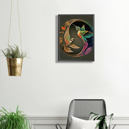 Hummingbird - AB Dril Square Diamond Painting 30*40CM