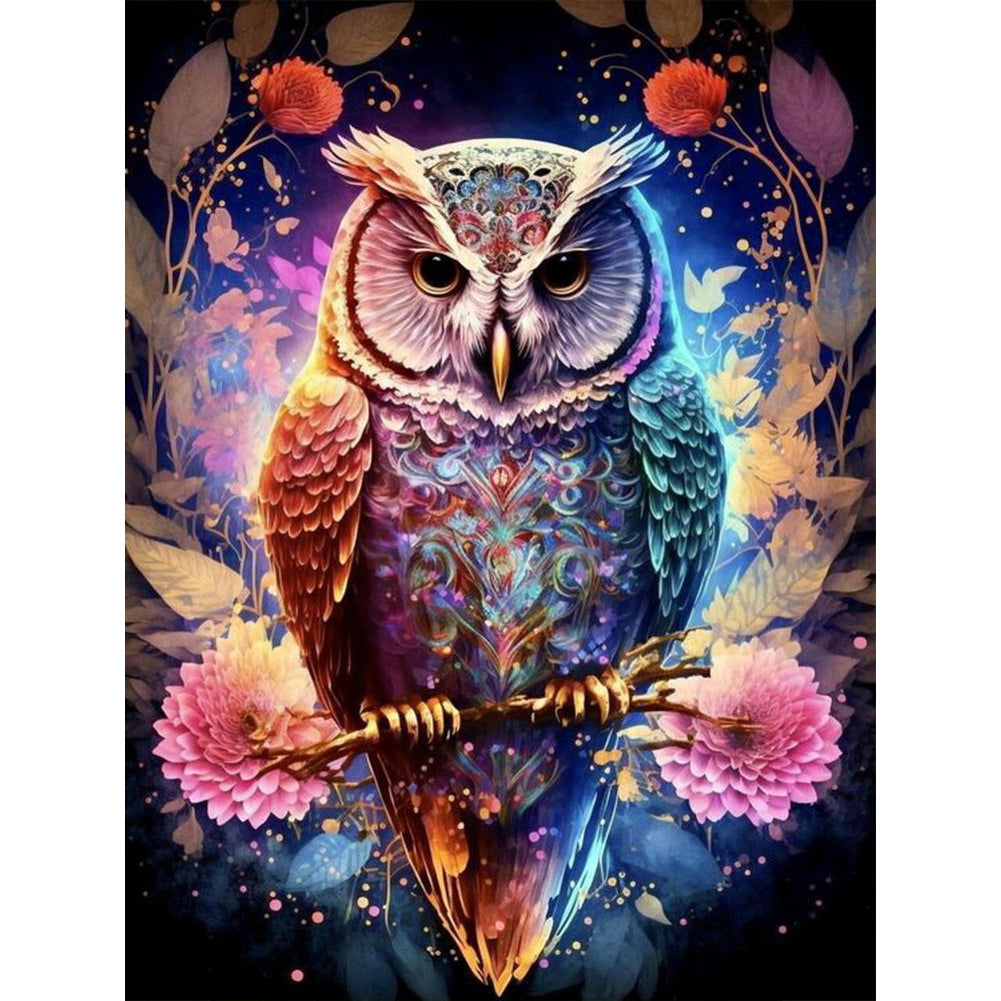 Owl - AB Dril Square Diamond Painting 30*40CM