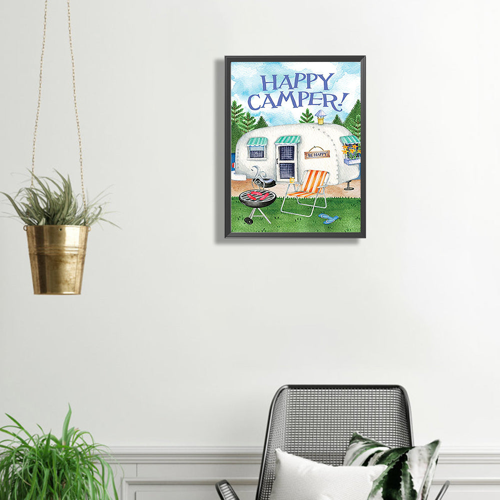Camping - AB Dril Square Diamond Painting 30*40CM