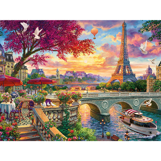Eiffel Tower - Full Square Drill Diamond Painting 30*40CM