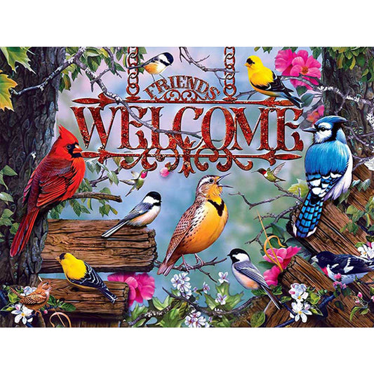 Welcome Friends - Full Square Drill Diamond Painting 30*40CM
