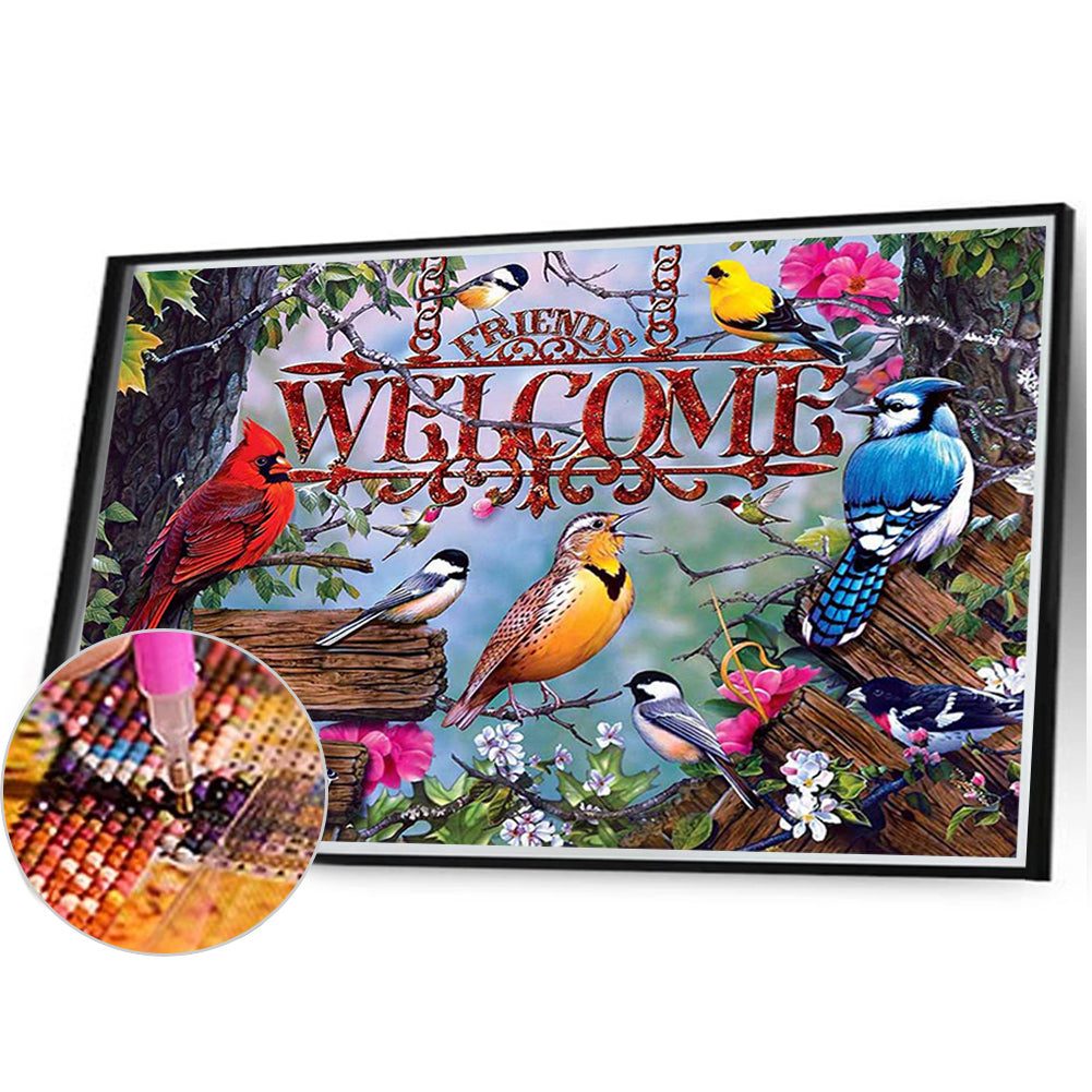 Welcome Friends - Full Square Drill Diamond Painting 30*40CM