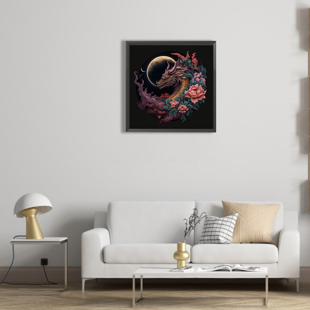 Flying Dragon In The Sky - Full Round Drill Diamond Painting 30*30CM