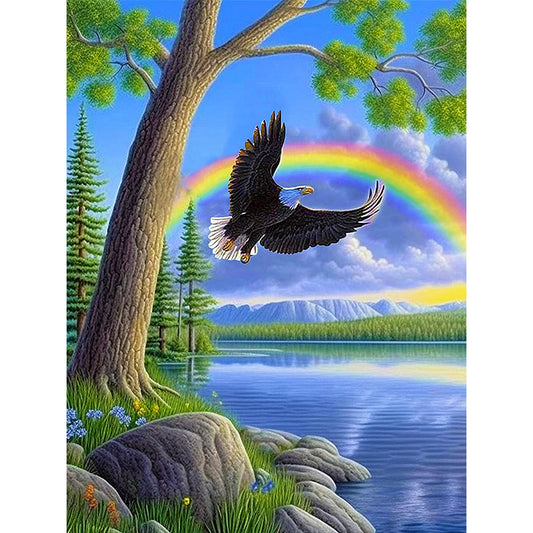 Rainbow Eagle - Full Round Drill Diamond Painting 30*40CM