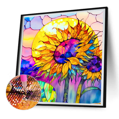 Sunflower - Full Round Drill Diamond Painting 30*30CM