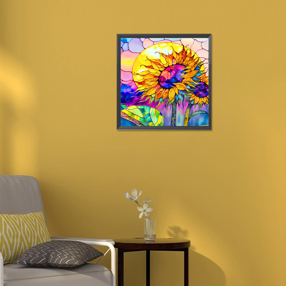 Sunflower - Full Round Drill Diamond Painting 30*30CM