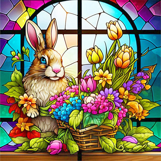 Rabbit - Full Round Drill Diamond Painting 30*30CM