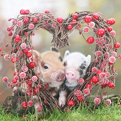 Pig - Full Square Drill Diamond Painting 40*40CM