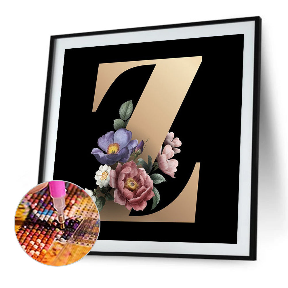 Letter Z - Full Square Drill Diamond Painting 50*50CM