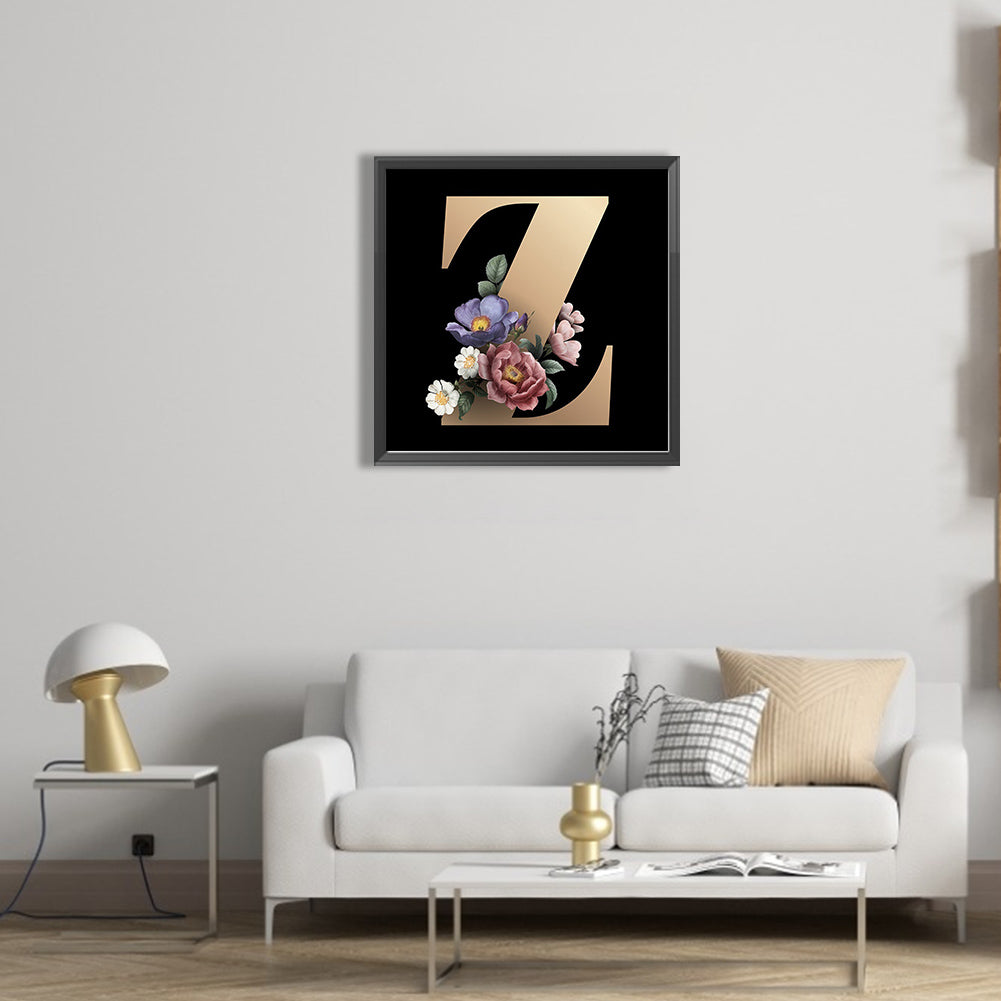 Letter Z - Full Square Drill Diamond Painting 50*50CM