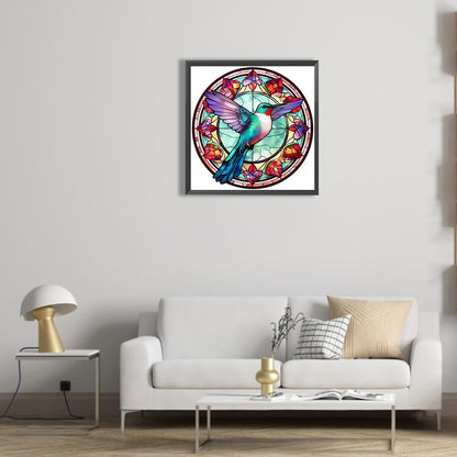 Hummingbird Glass Painting - Full Round Drill Diamond Painting 30*30CM