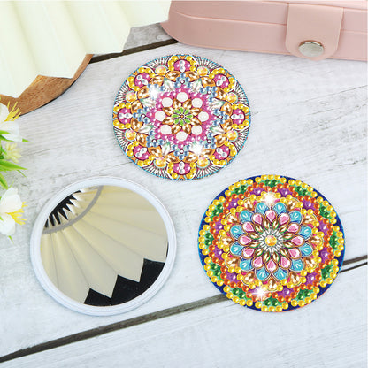 3pcs Crystal Diamond Mirror Portable DIY Art Craft Set Datura for Adult and Kids