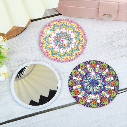3pcs Crystal Diamond Mirror Portable DIY Art Craft Set Datura for Adult and Kids