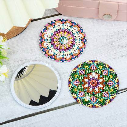 3pcs Crystal Diamond Mirror Portable DIY Art Craft Set Datura for Adult and Kids