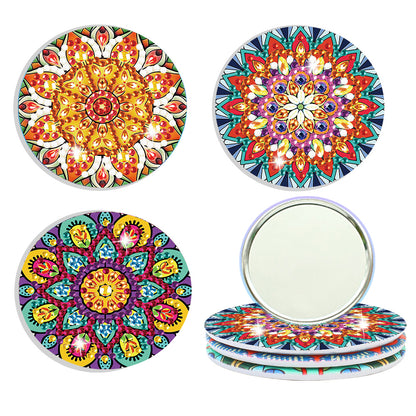 3pcs Crystal Diamond Mirror Portable DIY Art Craft Set Datura for Adult and Kids