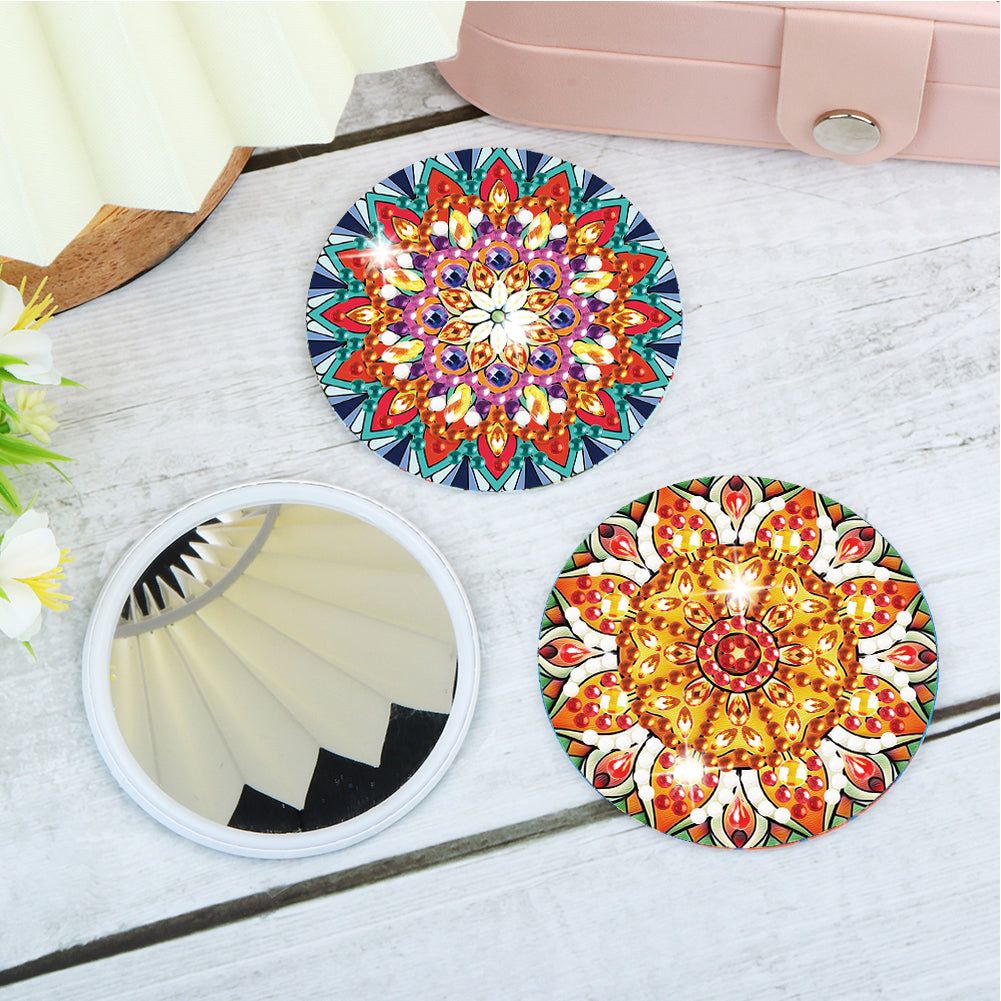 3pcs Crystal Diamond Mirror Portable DIY Art Craft Set Datura for Adult and Kids