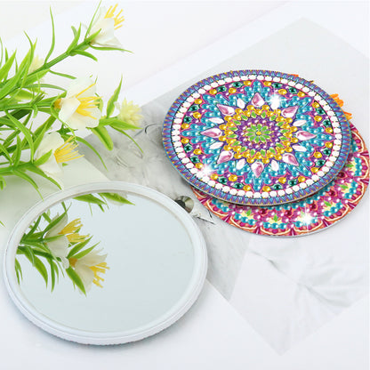 3pcs Crystal Diamond Mirror Portable DIY Art Craft Set Datura for Adult and Kids