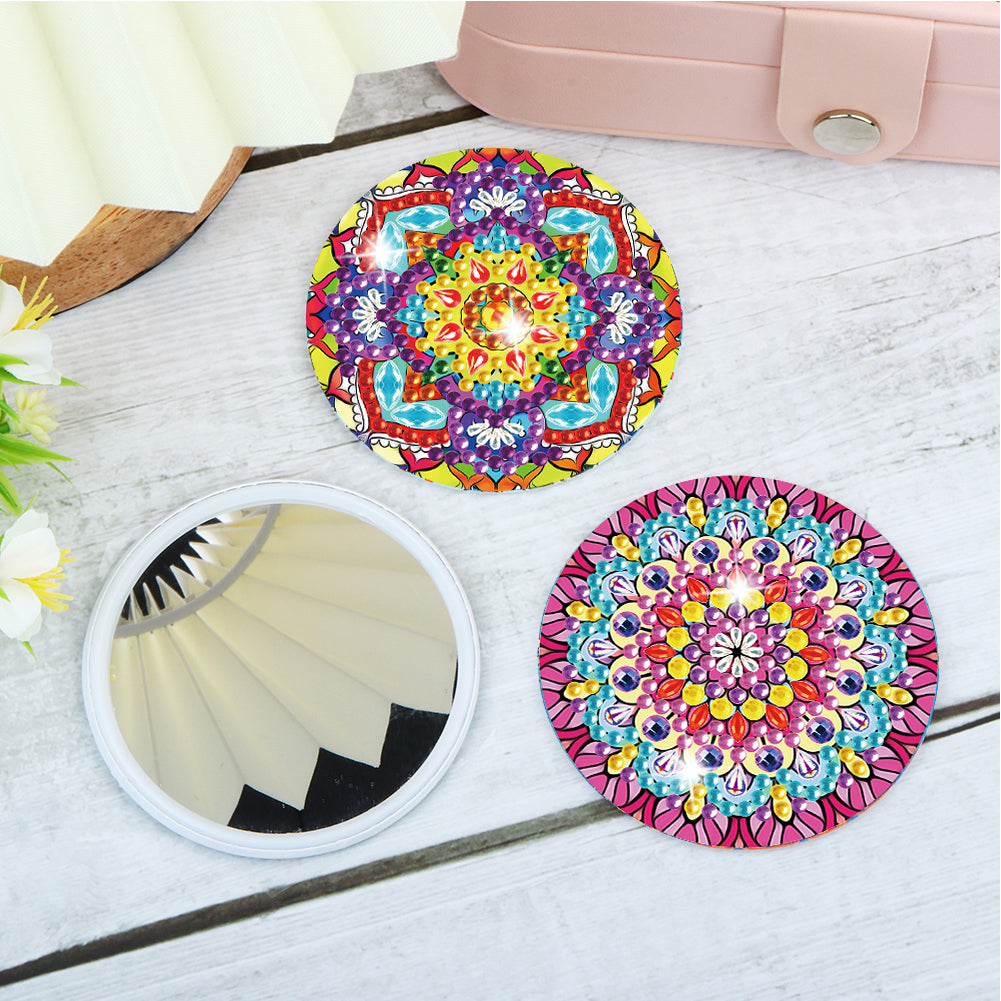 3pcs Crystal Diamond Mirror Portable DIY Art Craft Set Datura for Adult and Kids