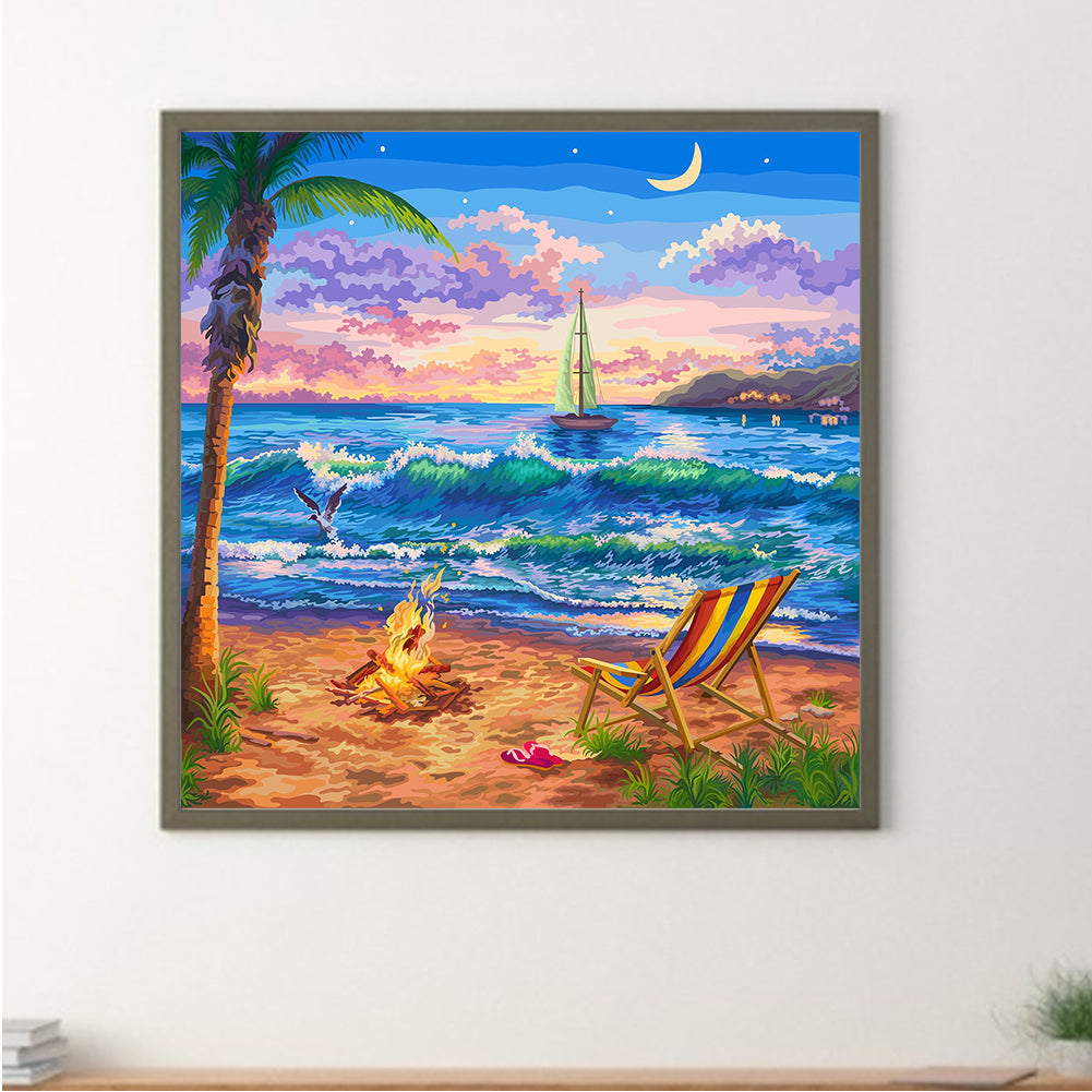 Summer Beach Picnic - Full Round Drill Diamond Painting 30*30CM