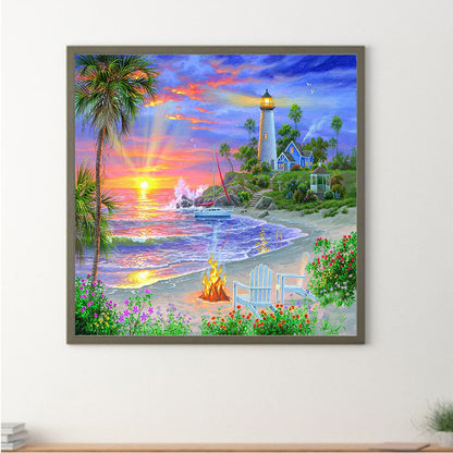 Summer Beach Picnic - Full Round Drill Diamond Painting 30*30CM