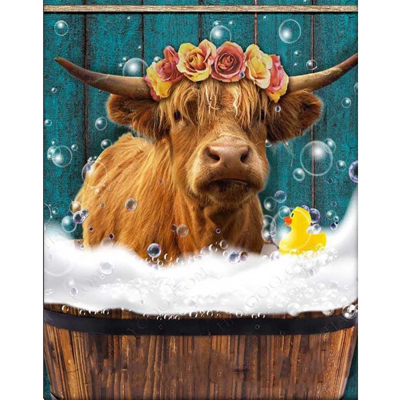Highland Yak - Full Round Drill Diamond Painting 30*40CM