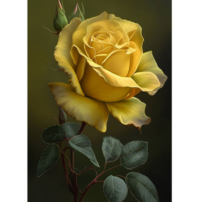 Yellow Rose - Full Round Drill Diamond Painting 30*40CM