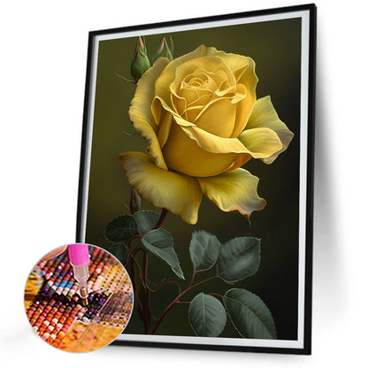 Yellow Rose - Full Round Drill Diamond Painting 30*40CM