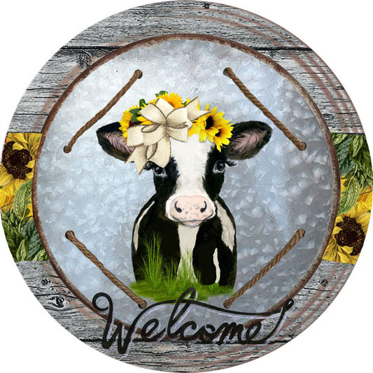 Round Cow - Full Round Drill Diamond Painting 30*30CM