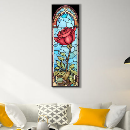 Rose Glass Painting - Full Round Drill Diamond Painting 30*90CM