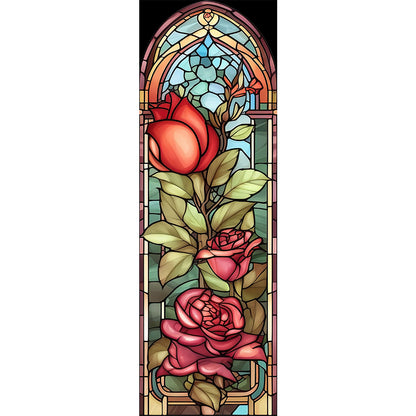 Rose Glass Painting - Full Round Drill Diamond Painting 30*90CM