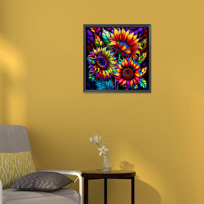 Colorful Sunflower - Full Round Drill Diamond Painting 30*30CM