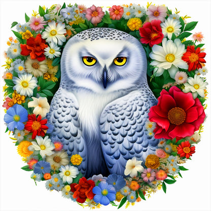 White Owl - Full Round Drill Diamond Painting 30*30CM
