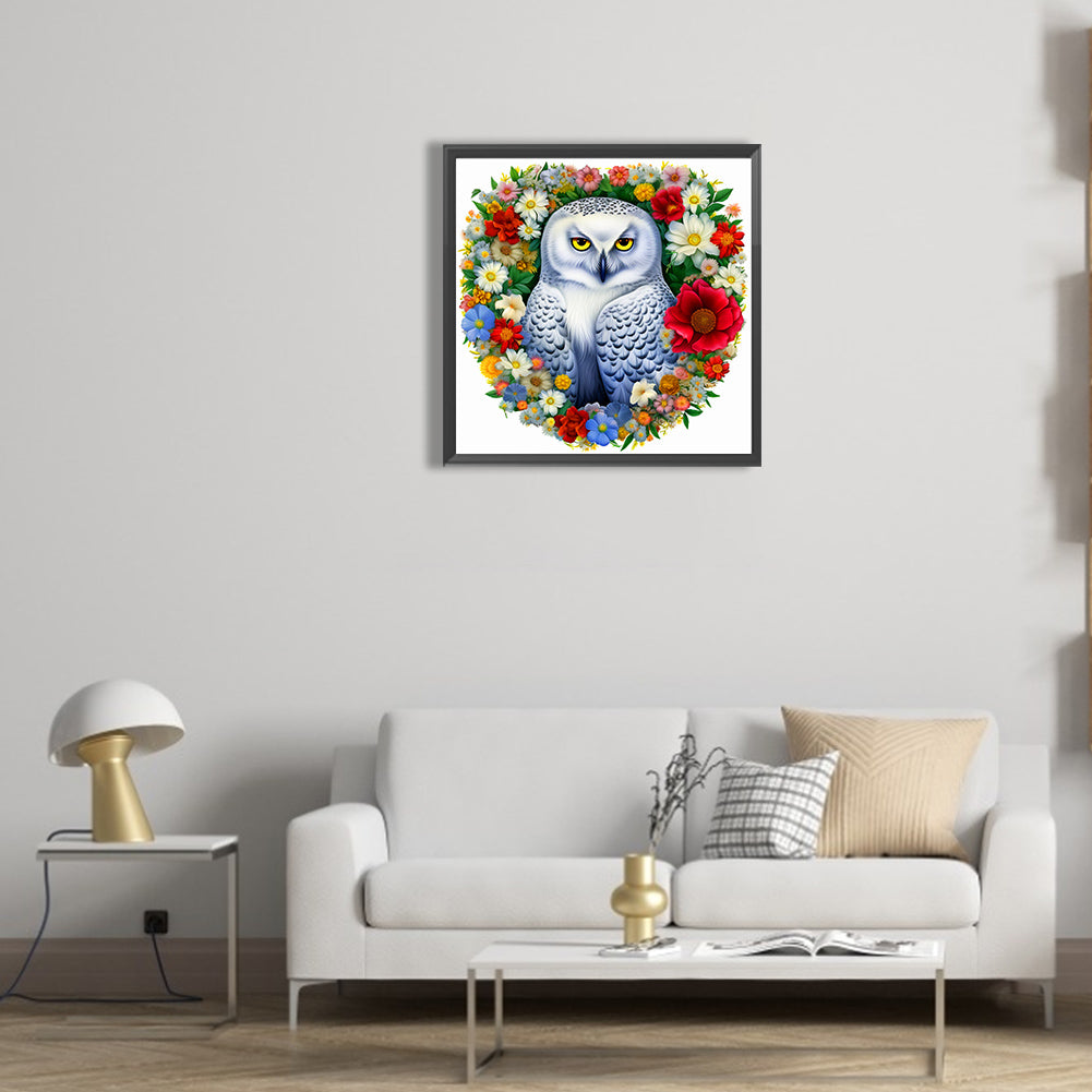 White Owl - Full Round Drill Diamond Painting 30*30CM