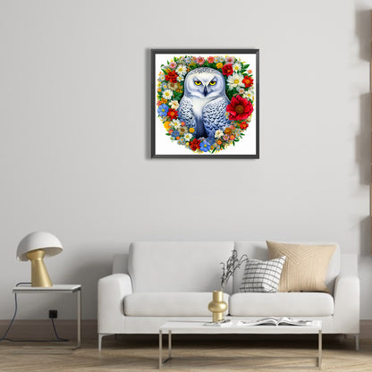 White Owl - Full Round Drill Diamond Painting 30*30CM