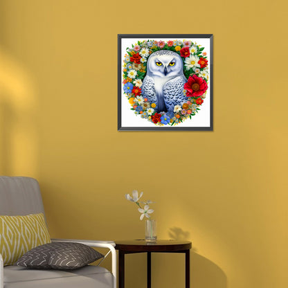White Owl - Full Round Drill Diamond Painting 30*30CM