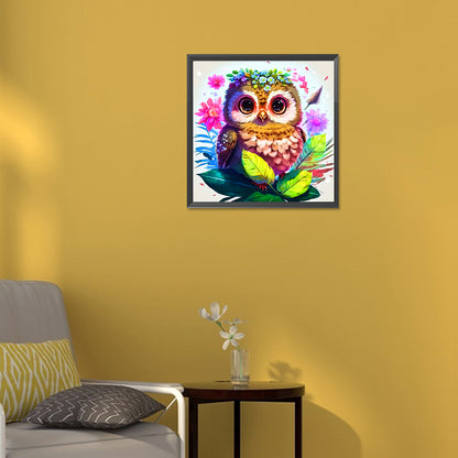 Owl - Full Round Drill Diamond Painting 30*30CM